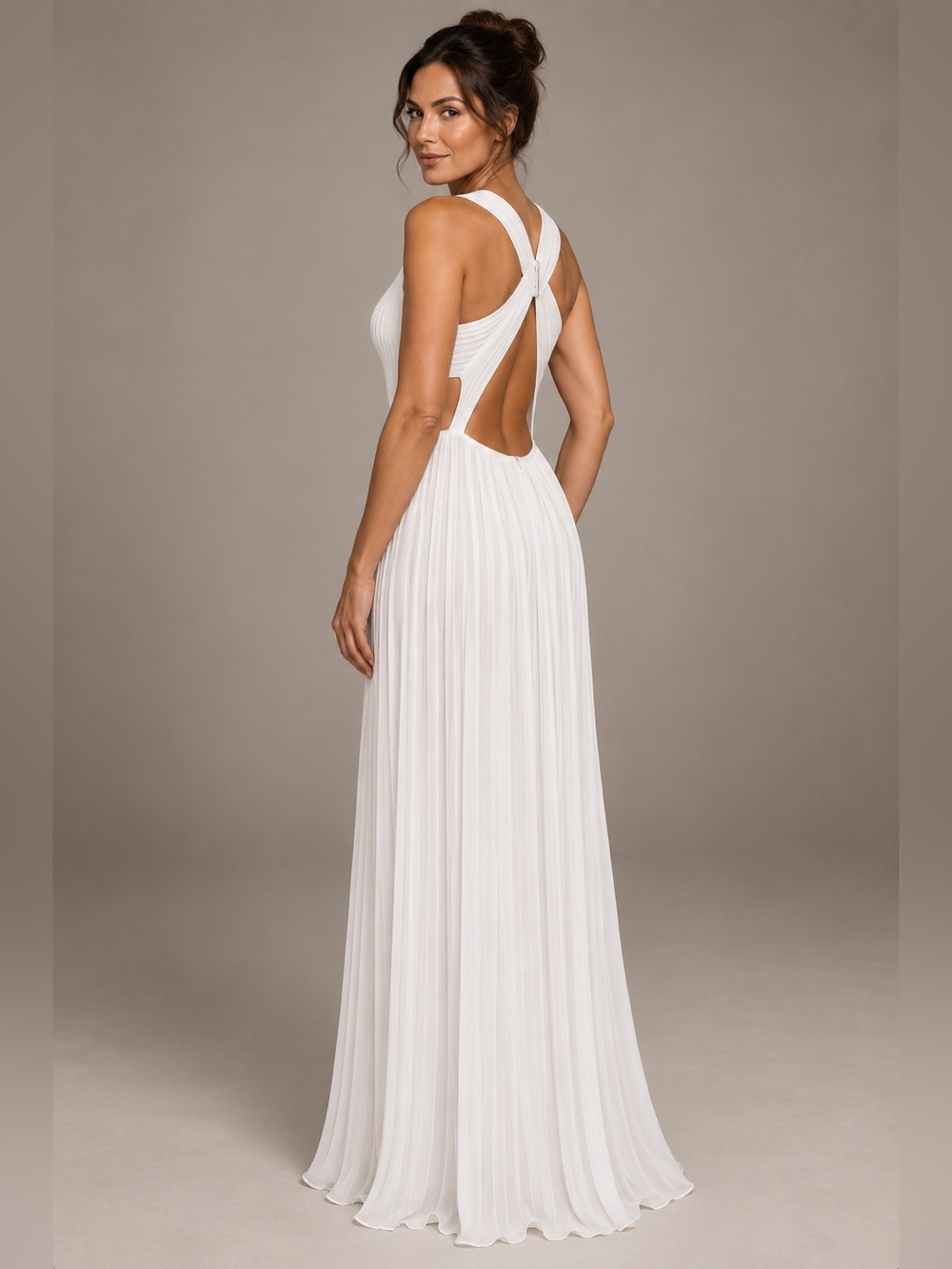 BCBG MaxAzria True White Maxi Dress